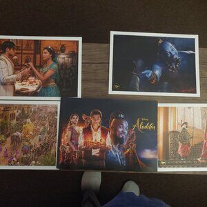 Disney Aladdin Live action  lithograph 2019 At prints 14x10 set of 4